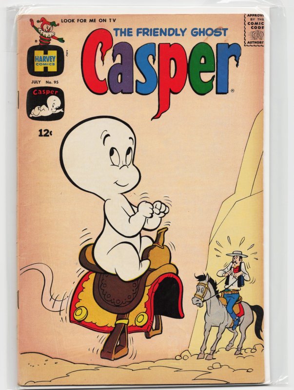 The Friendly Ghost Casper #95 (Harvey Comics, 1966), raw, ungraded comic book — front cover