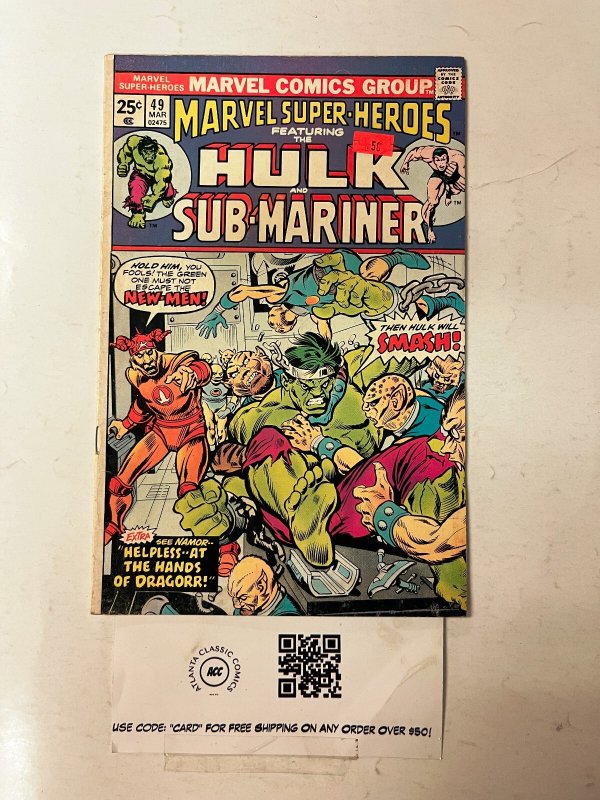Marvel Super-Heroes #49 (Marvel Comics), raw comic book in FN condition — front cover