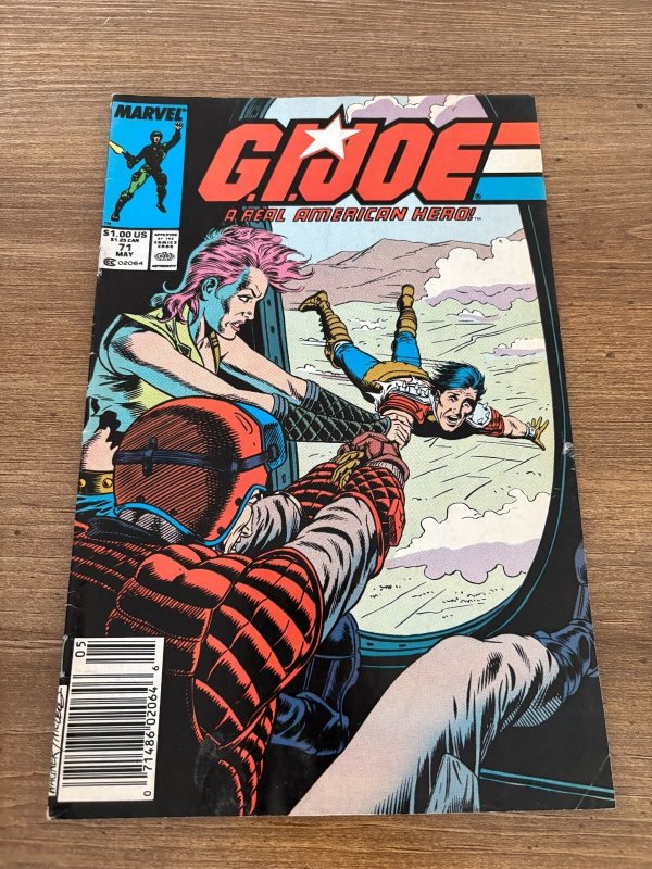 G.I. Joe #71 (Marvel Comics), raw comic book in FN condition — front cover