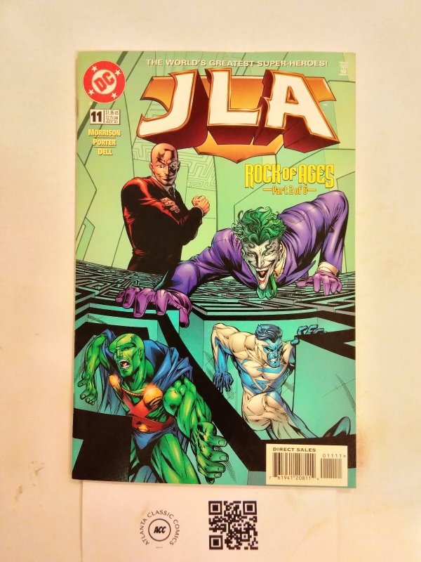 JLA #11 (DC Comics), raw comic book in NM condition — front cover