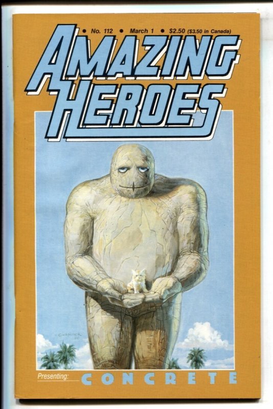 Amazing Heroes #112 (1987), raw, ungraded comic book — front cover