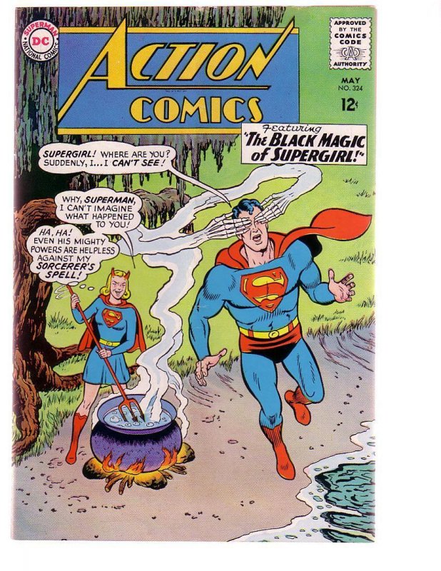 Action Comics #324 (DC Comics, 1965), raw comic book in VG condition — front cover