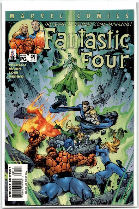 Fantastic Four #49 (Marvel Comics, 2002), raw, ungraded comic book — front cover