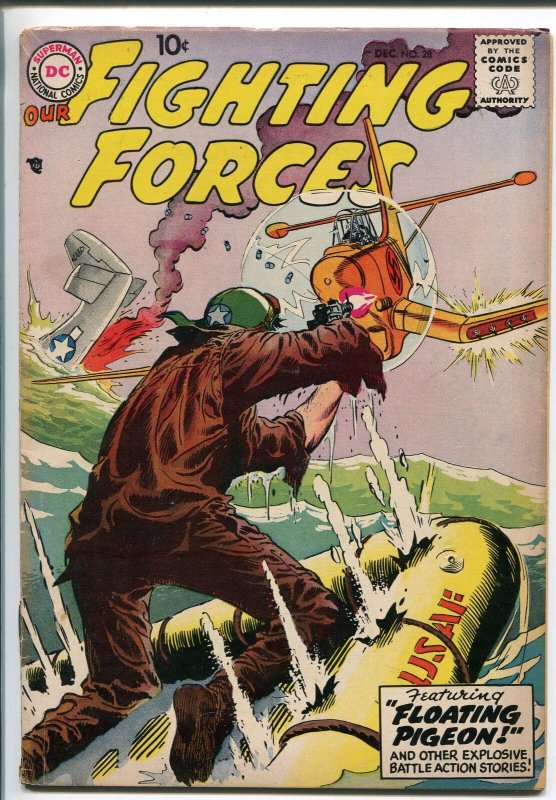 Our Fighting Forces #28 (DC Comics, 1957), raw, ungraded comic book — front cover