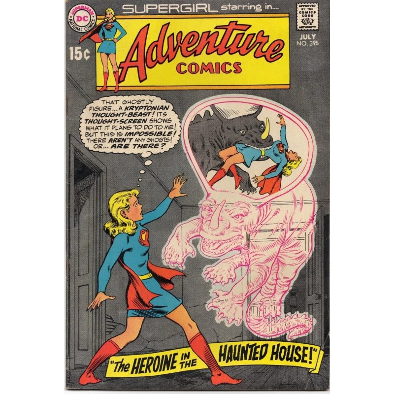 Adventure Comics #395 (DC Comics, 1970), raw comic book in FN 6.0 condition — front cover