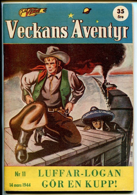 Jules Verne Veckans Aventyr Vol 5 #11 (1944), raw comic book in VF condition — front cover