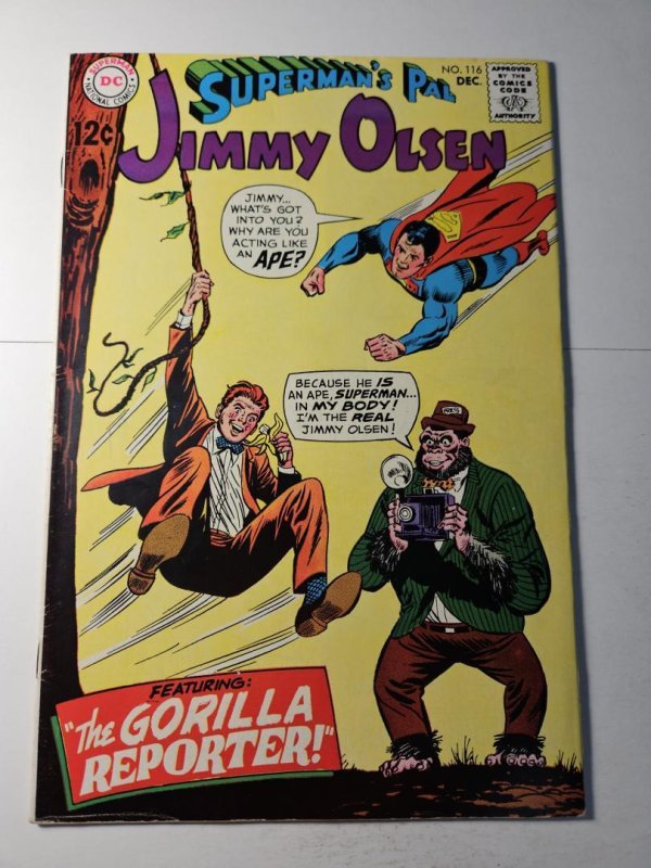Superman's Pal Jimmy Olsen #116 (DC Comics, 1968), raw, ungraded comic book — front cover