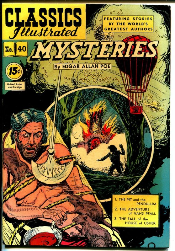 Classics Illustrated #40 (1947), raw comic book in VF+ condition — front cover