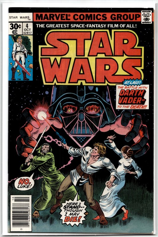 Star Wars #4 (Marvel Comics, 1977), raw, ungraded comic book — front cover