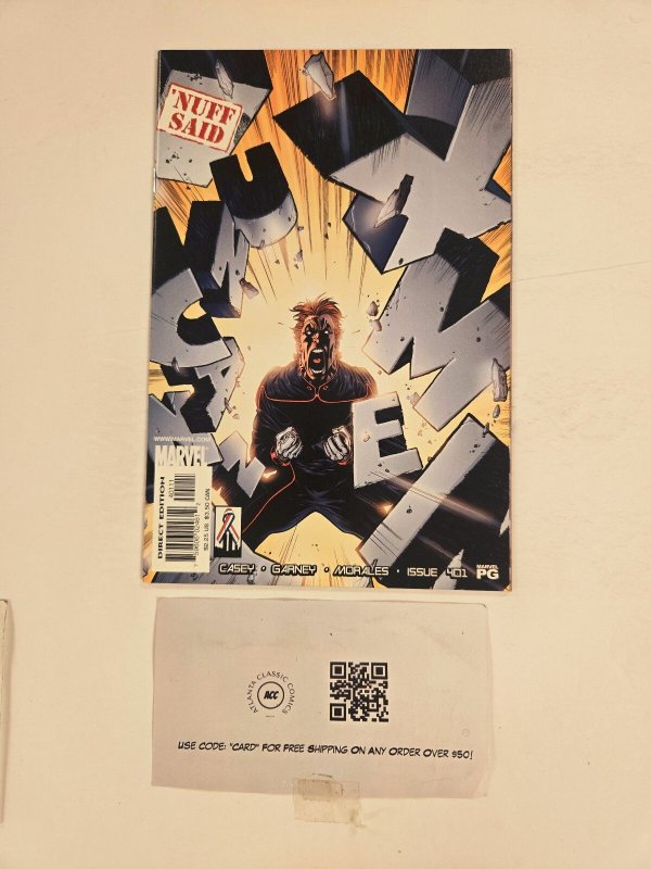 Uncanny X-Men #401 (Marvel Comics, 2002), raw comic book in NM condition — front cover