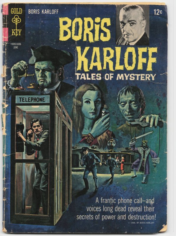 Boris Karloff Tales of Mystery #14 (Gold Key, 1966), raw, ungraded comic book — front cover