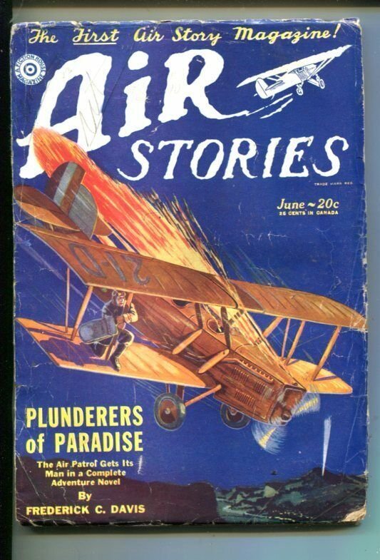 AIR Stories-06/1929-Early Aviation Pulp-Classic COVER-vg, raw, ungraded comic book — front cover