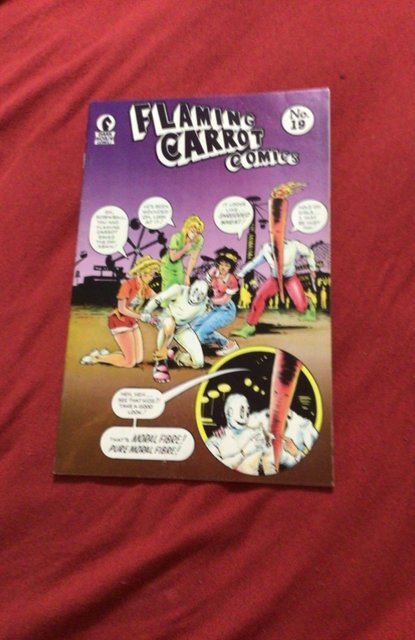 Flaming Carrot Comics #19 (1989), raw comic book in NM- condition — front cover