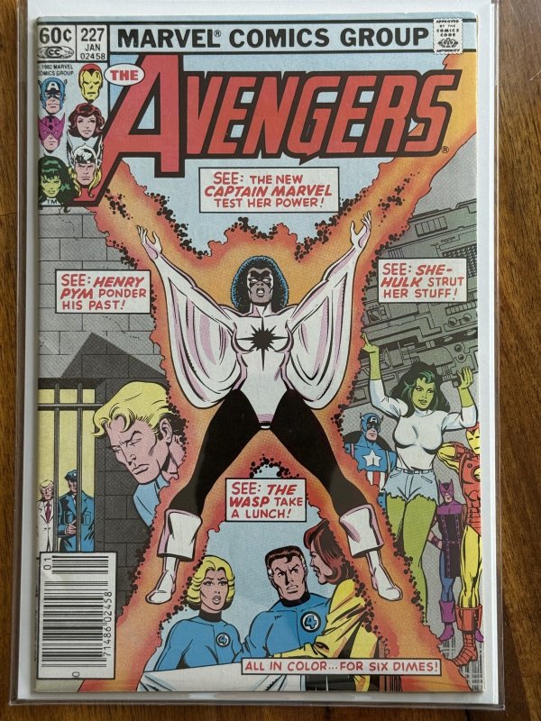 The Avengers #227 (Marvel Comics, 1983), raw comic book in VF+ 8.5 condition — front cover