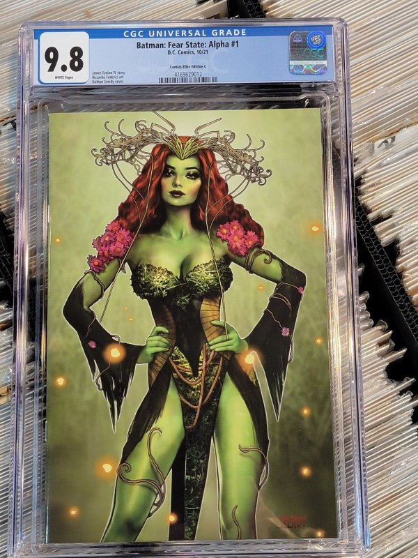 Batman Fear State Alpha #1 (2021), CGC 9.8 graded comic book, Universal Blue label — front cover in its holder