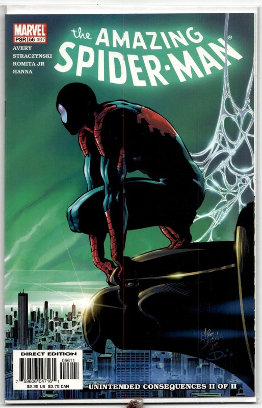 The Amazing Spider-Man #56 (Marvel Comics, 2003), raw, ungraded comic book — front cover
