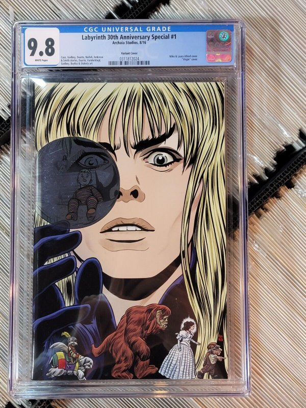 Labyrinth #1 (2016), CGC 9.8 graded comic book, Universal Blue label — front cover in its holder