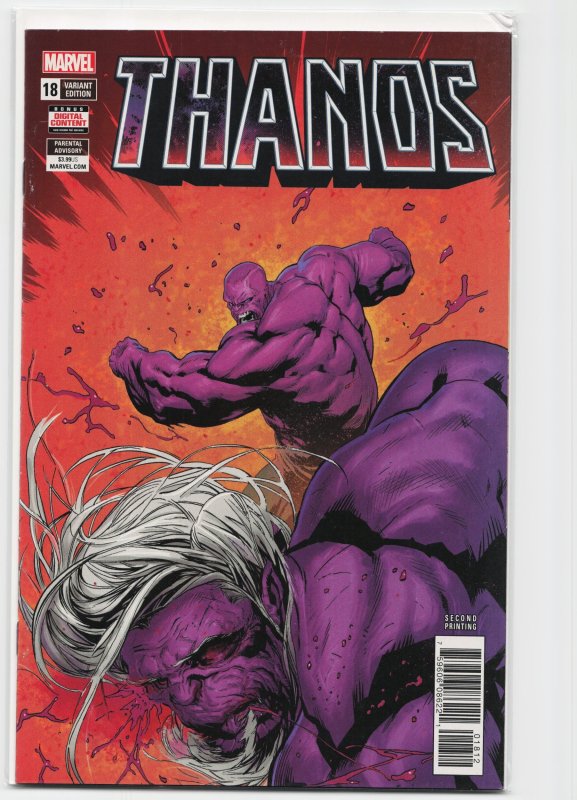 Thanos #18 (Marvel Comics, 1989), raw, ungraded comic book — front cover