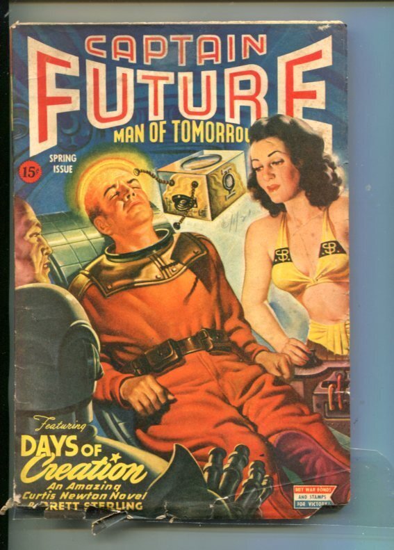 Captain Future Pulp Spring 1944-Days of Creation - Brett Sterling (1944), raw, ungraded comic book — front cover