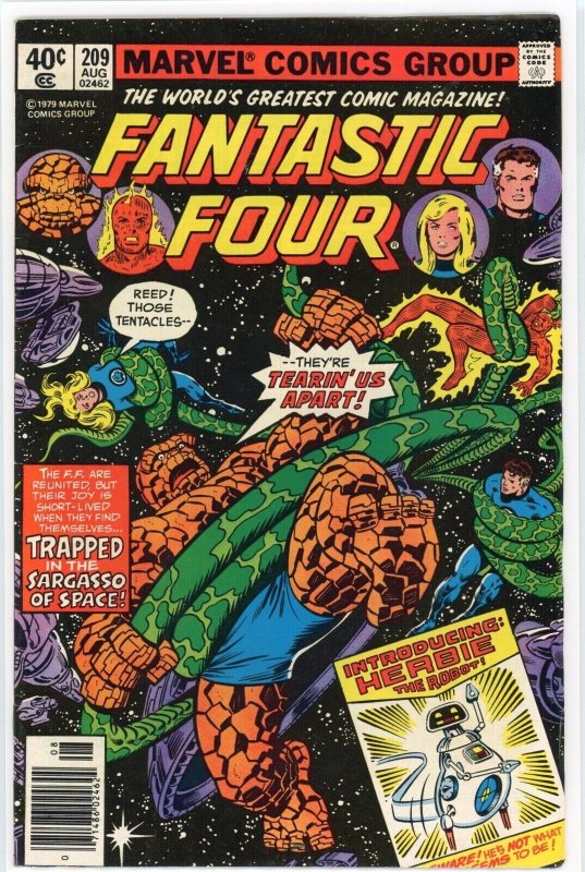 Fantastic Four #209 (Marvel Comics, 1979), raw comic book in VF- 7.5 condition — front cover