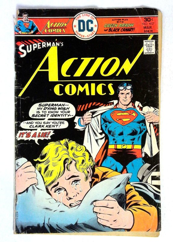 Action #457 (DC Comics, 1976), raw, ungraded comic book — front cover
