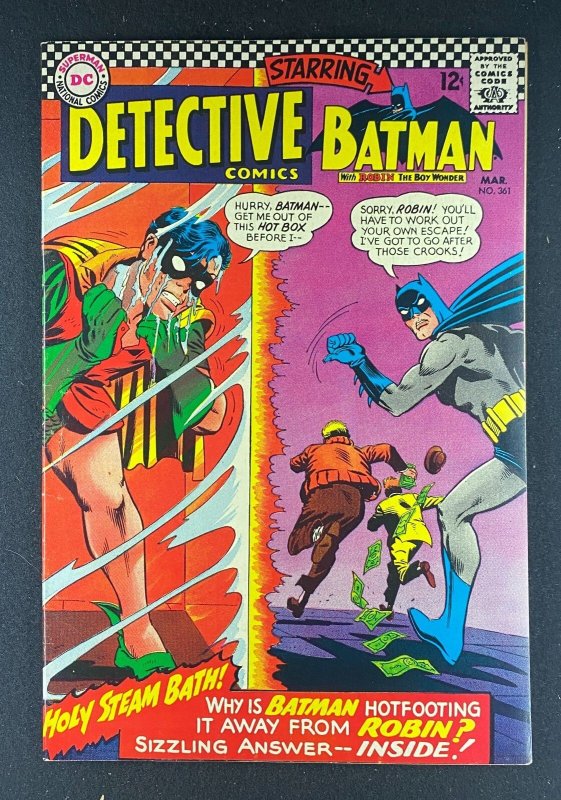 Detective Comics #361 (DC Comics, 1937), raw comic book in VF- 7.5 condition — front cover