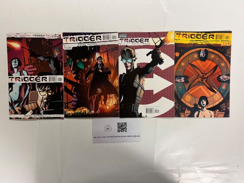 4 Trigger DC Comic Books # 1 2 3 4 Batman Superman Wonder Woman Flash 84 JS50, raw, ungraded comic book — front cover