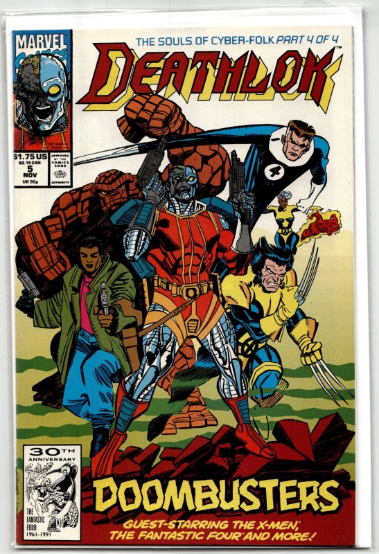 Deathlok #5 (Marvel Comics, 1991), raw, ungraded comic book — front cover