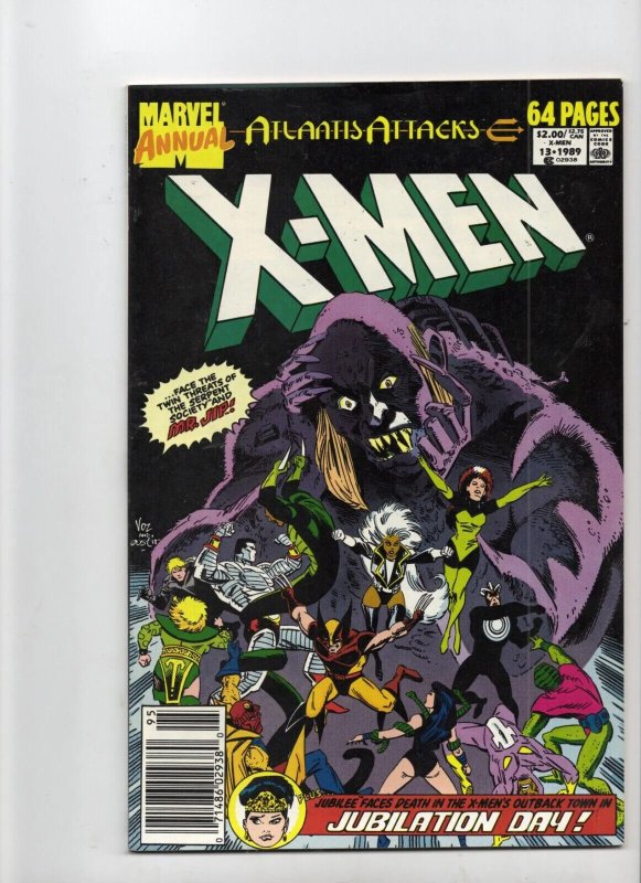 The Uncanny X-Men Annual #13 (Marvel Comics, 1989), raw comic book in NM- 9.2 condition — front cover