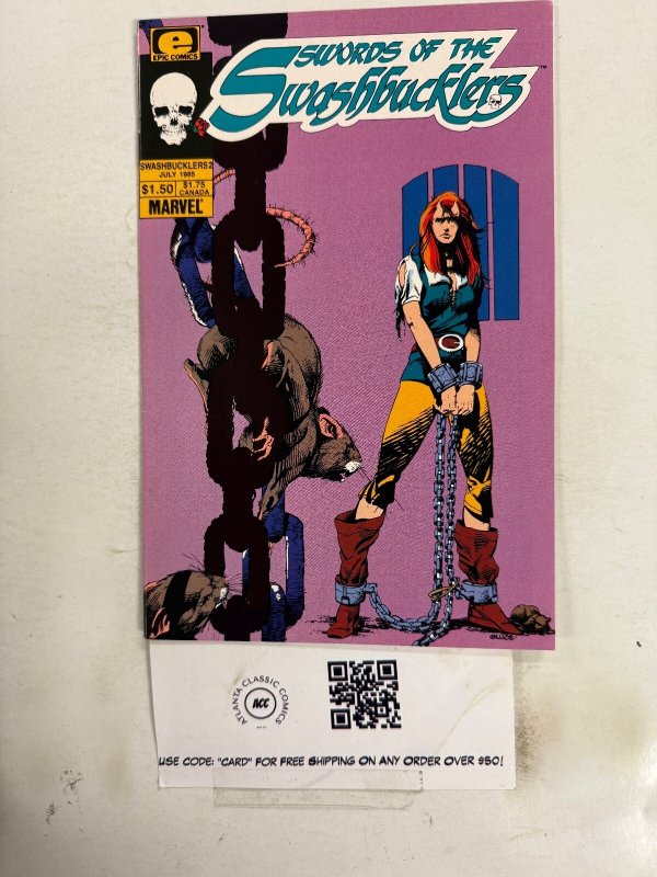 Swords of the Swashbucklers #2 (Marvel Comics, 1985), raw comic book in NM condition — front cover