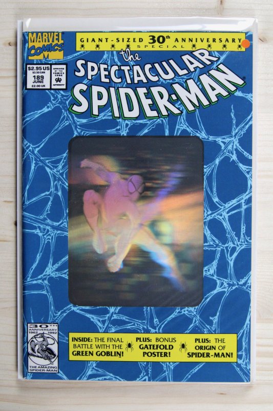 The Spectacular Spider-Man #189 (Marvel Comics, 1992), raw comic book in NM- 9.2 condition — front cover