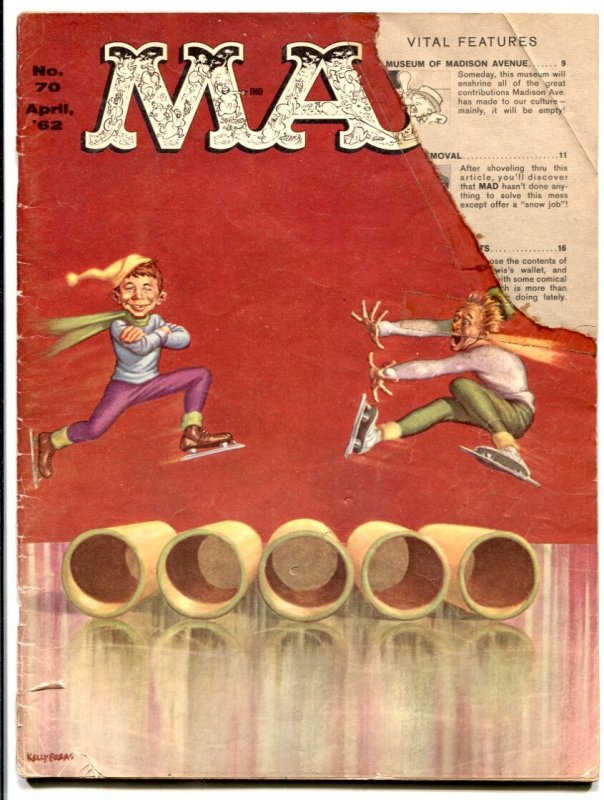 Mad Magazine #70 (EC Comics, 1962), raw, ungraded comic book — front cover