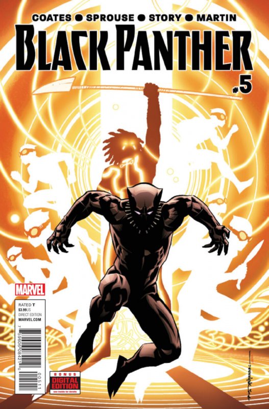 Black Panther #5 (Marvel Comics, 2016), raw comic book in VF/NM condition — front cover