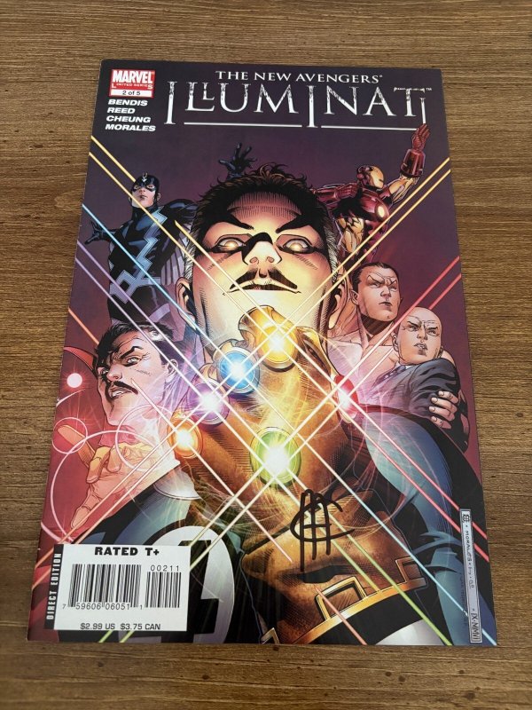 New Avengers: Illuminati #2 (Marvel Comics, 2007), raw comic book in NM condition — front cover