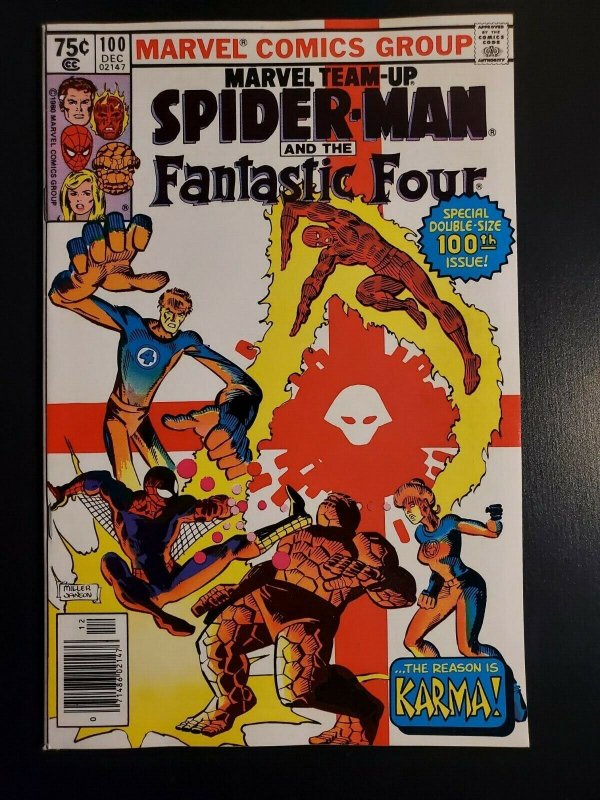 Marvel Team-Up #100 (Marvel Comics, 1972), raw comic book in NM 9.4 condition — front cover