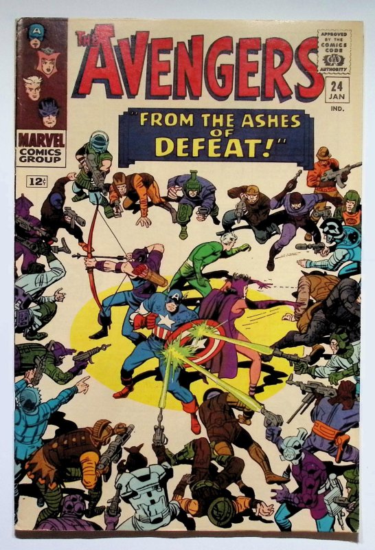 The Avengers #24 (Marvel Comics, 1966), raw, ungraded comic book — front cover