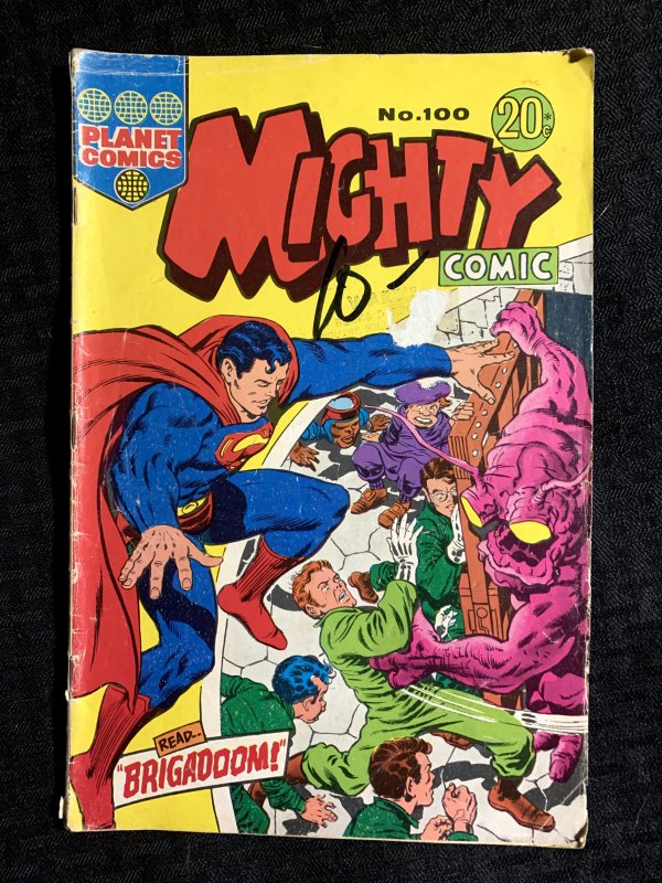 Vintage Mighty Comic #100, raw comic book in VG 3.0 condition — front cover