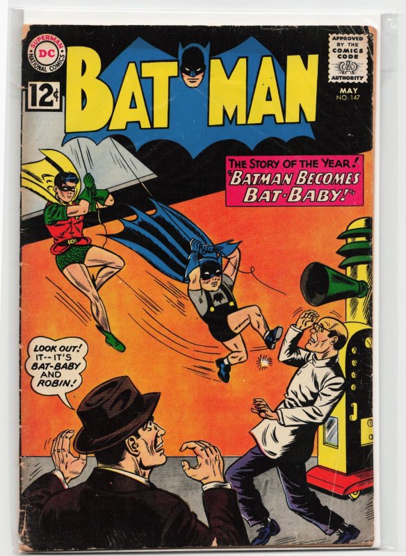 Batman #147 (DC Comics, 1962), raw, ungraded comic book — front cover
