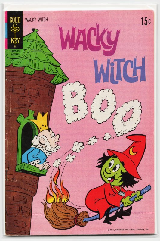 Wacky Witch #4 (Gold Key, 1971), raw, ungraded comic book — front cover