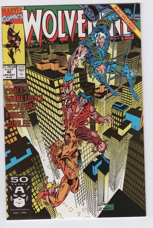 Wolverine # 42 - 8.5 - WP - Sabertooth Proven Not to Be Wolverine’s Father (Marvel Comics, 2024), raw comic book in 8.5 condition — front cover