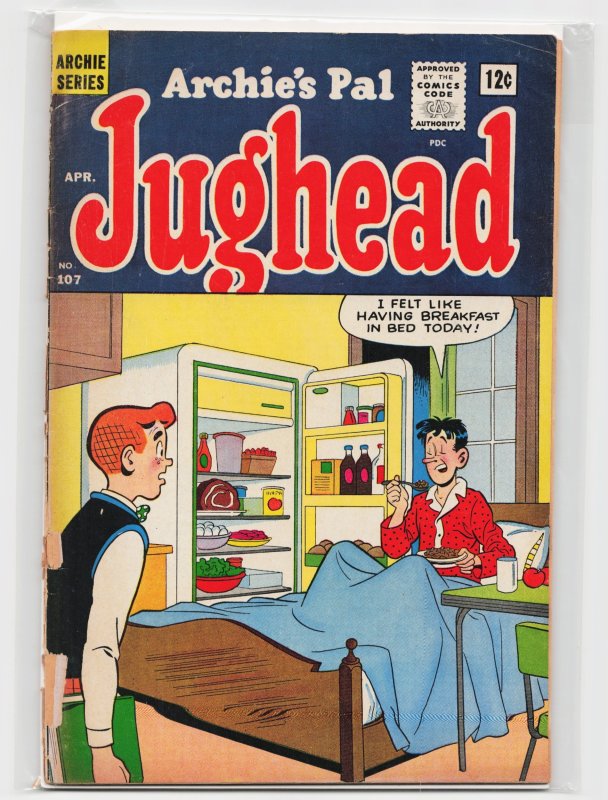 Archie's Pal Jughead #107 (Archie Comics, 1964), raw, ungraded comic book — front cover