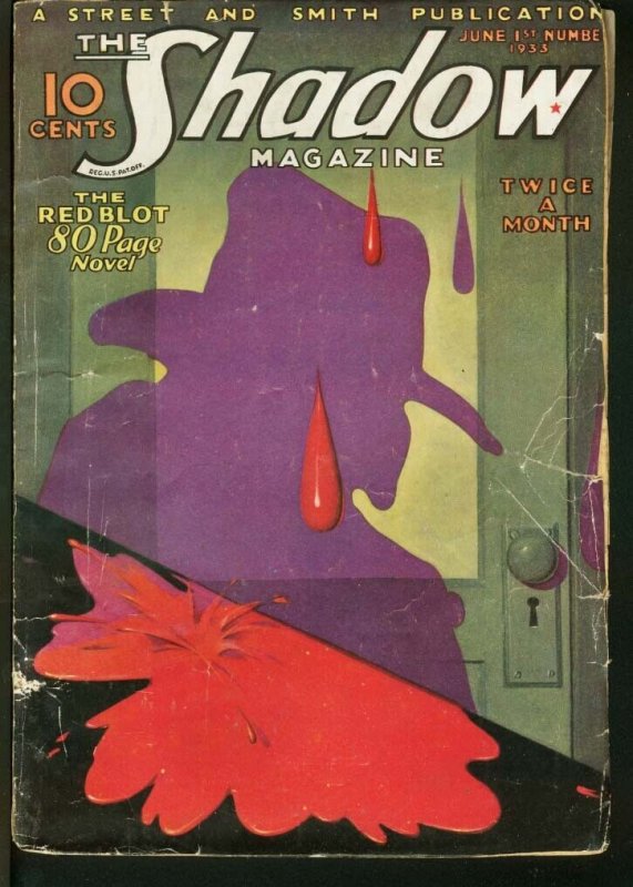 Pulp: Shadow 1933 Jun 1-Street and Smith-Rare Pulp VG (1933), raw comic book in VG condition — front cover