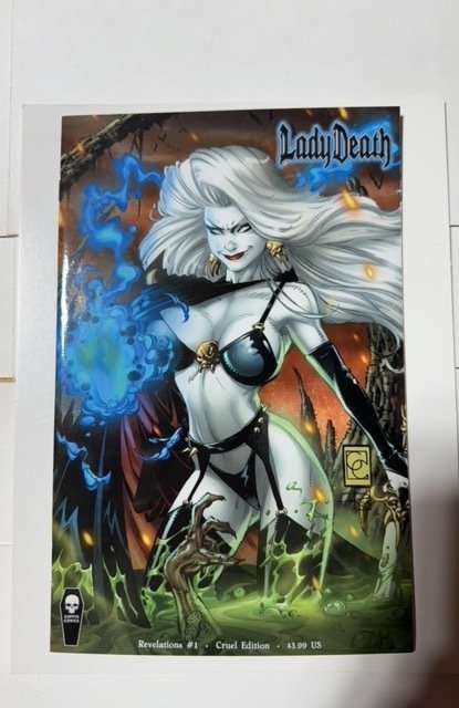Lady Death Revelations Illustrated #1 (2017), raw comic book in NM condition — front cover