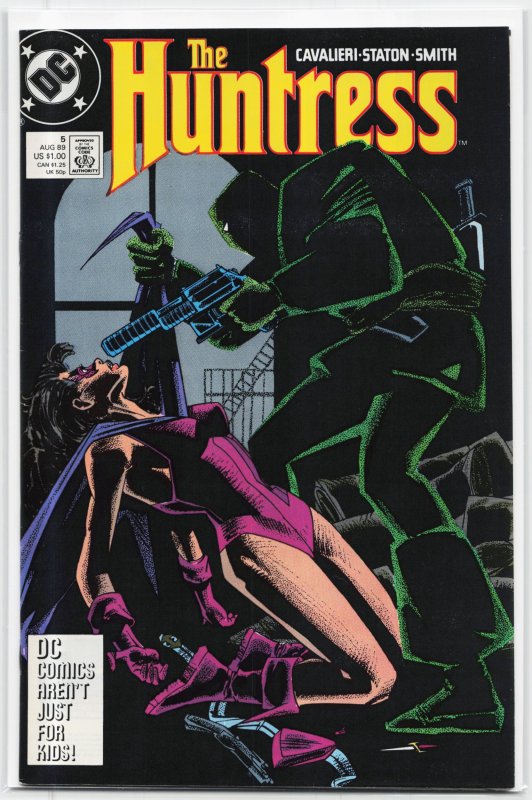 The Huntress #5 (DC Comics, 1989), raw, ungraded comic book — front cover