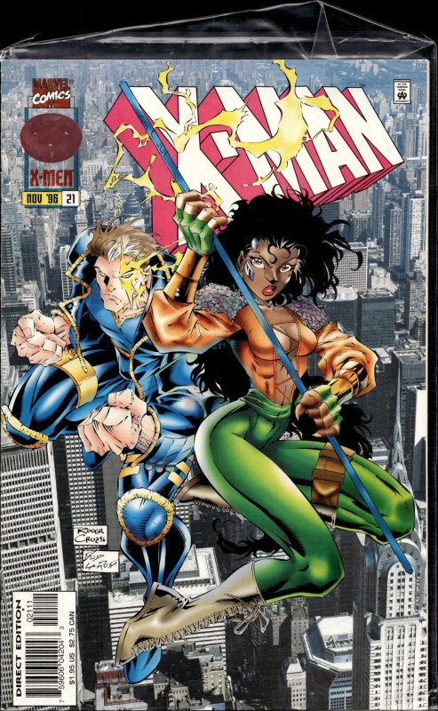 X-Man #21 (1996), raw, ungraded comic book — front cover