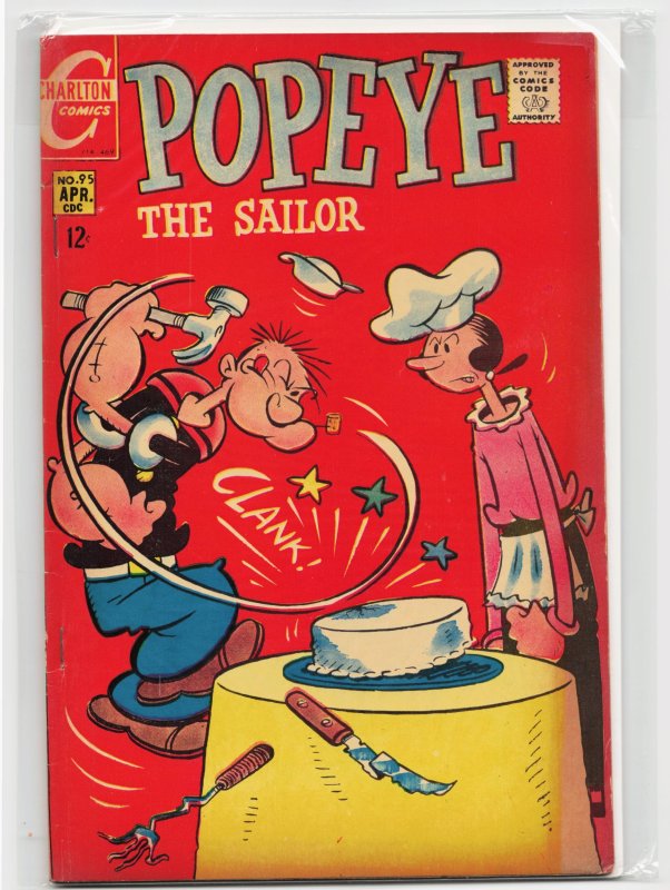 Popeye #95 (Gold Key, 1969), raw, ungraded comic book — front cover