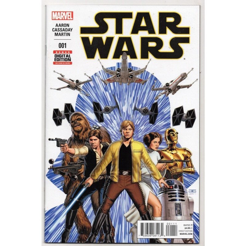 Star Wars #1 (Marvel Comics, 2015), raw comic book in NM- 9.2 condition — front cover