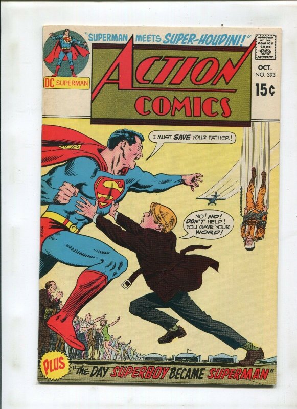 Action Comics #393 (DC Comics, 1970), raw comic book in 8.0 condition — front cover