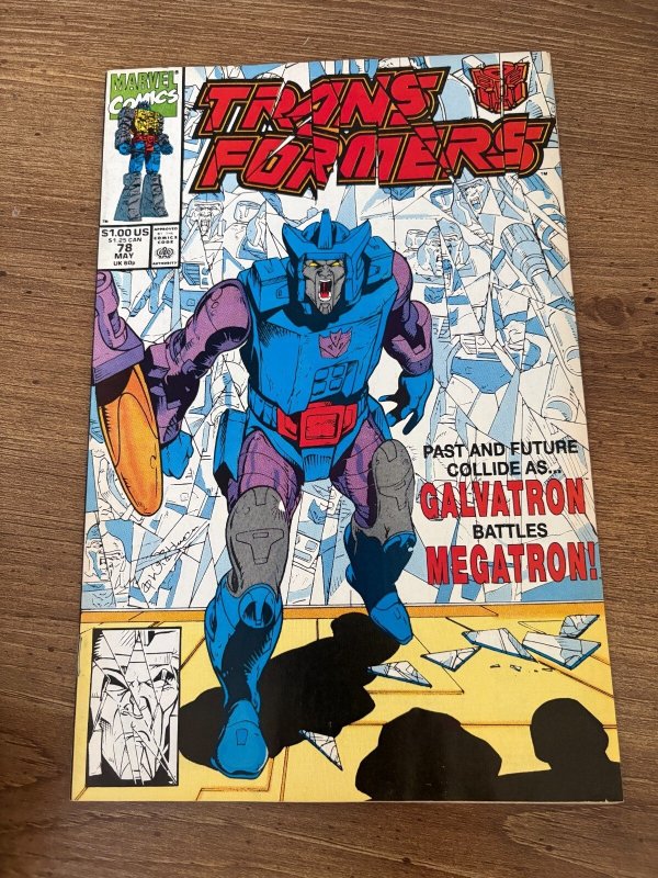 Transformers #78 (Marvel Comics), raw comic book in VF condition — front cover