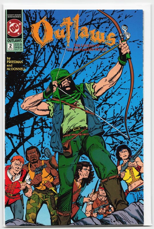 Outlaws #2 (DC Comics, 1991), raw, ungraded comic book — front cover